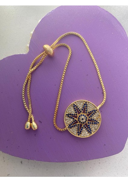 Nazar Boncuklu Parlak Taşlı Ayarlanabilir Bileklik modelleri