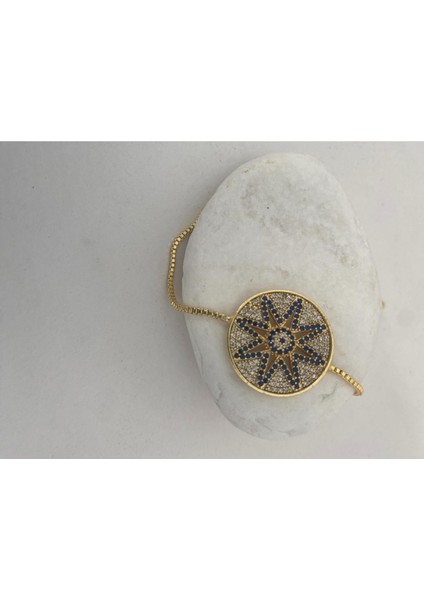 Nazar Boncuklu Parlak Taşlı Ayarlanabilir Bileklik fırsatları