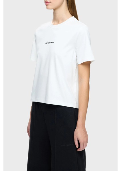 Pamuklu Regular Fit Bisiklet Yaka Logolu T Shirt Bayan T Shirt LB25FWCLAFUTS