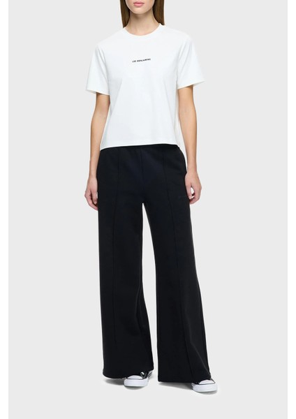 Pamuklu Regular Fit Bisiklet Yaka Logolu T Shirt Bayan T Shirt LB25FWCLAFUTS fırsatları