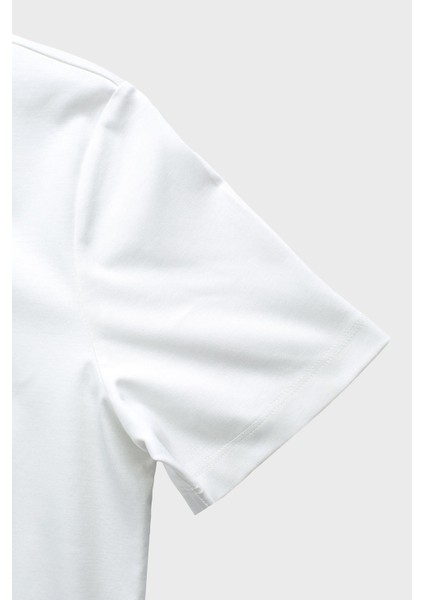 Pamuklu Regular Fit Bisiklet Yaka Logolu T Shirt Bayan T Shirt LB25FWCLAFUTS