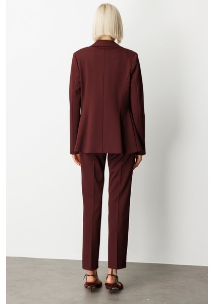 Cebi Armalı Süs Düğmeli Ceket Bordo 05033 modelleri