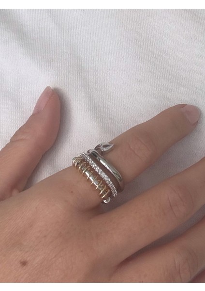 Özel Seri Tel Sarmal Taşlı Yüzük