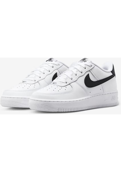Air Force 1 Af1 Gs Leather Unisex Sneaker Swoosh Hakiki Deri Günlük Spor Ayakkabı Beyaz Siyah modelleri