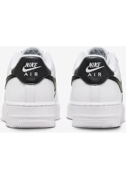 Air Force 1 Af1 Gs Leather Unisex Sneaker Swoosh Hakiki Deri Günlük Spor Ayakkabı Beyaz Siyah fırsatları