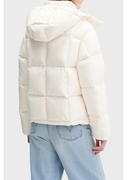 Kapitoneli Relaxed Fit Çıkarılabilir Kapüşonlu Şişme Mont Bayan Mont DW0DW21623 Ybh modelleri