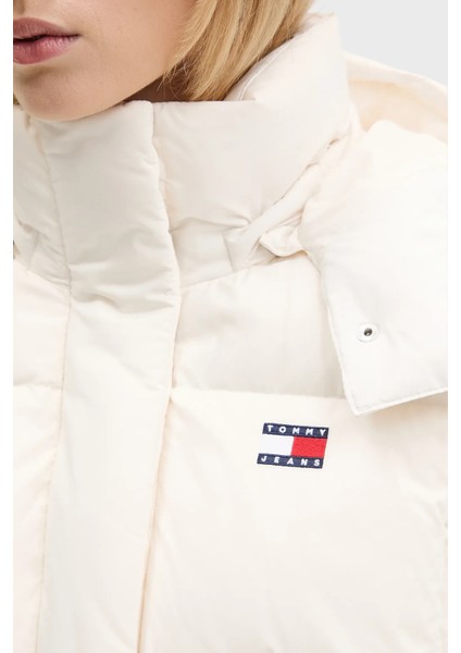 Kapitoneli Relaxed Fit Çıkarılabilir Kapüşonlu Şişme Mont Bayan Mont DW0DW21623 Ybh indirimleri