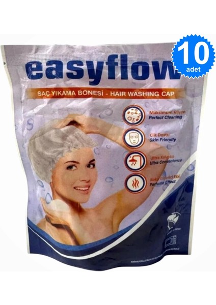 Hasta Saç Yıkama Bonesi - 10 Adet