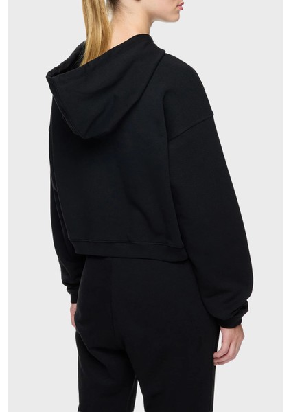 Pamuklu Regular Fit Kapüşonlu Yaka Logolu Sweat Bayan Sweat Lbnooscorfuhd modelleri