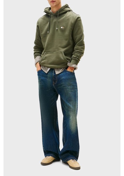 Logolu Pamuklu Regular Fit Kapüşonlu Sweat Erkek Sweat DM0DM20258 0h7 fiyatları