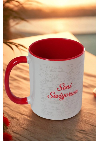 Seni Seviyorum Yazılı Porselen Kupa – Tüm Dillerde “seni Seviyorum” Temalı Aşk Kupası fiyatları