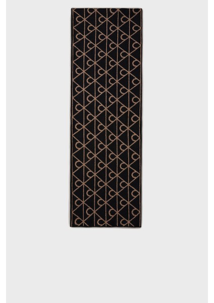 Logolu Yün ve Kaşmir Karışımlı Atkı LV04D8059GUB1 Erkek Atkı LV04D8059G Ub1