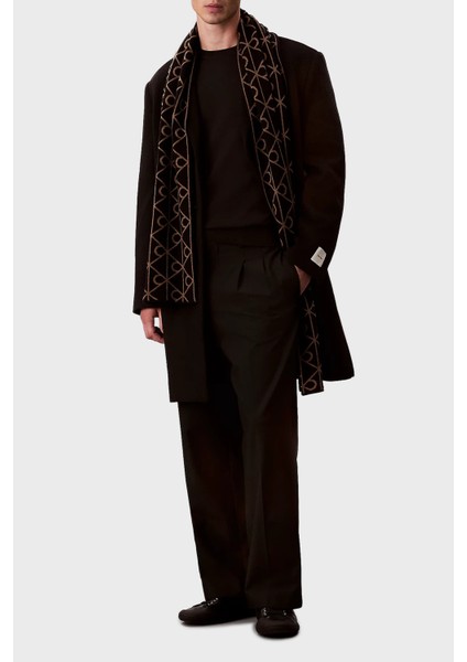 Logolu Yün ve Kaşmir Karışımlı Atkı LV04D8059GUB1 Erkek Atkı LV04D8059G Ub1 fiyatları