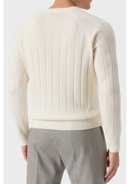 Yün ve Kaşmir Karışımlı Regular Fit Bisiklet Yaka Kazak Erkek Kazak 23135 19657 001 modelleri