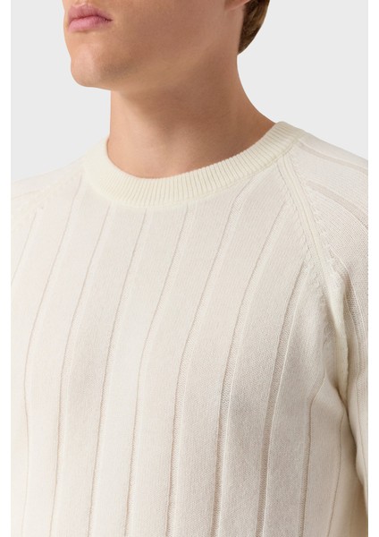 Yün ve Kaşmir Karışımlı Regular Fit Bisiklet Yaka Kazak Erkek Kazak 23135 19657 001 fırsatları