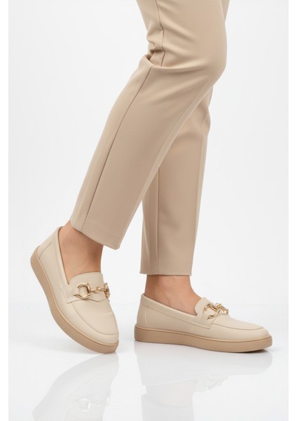 Bej Hafif Esnek Kadın Casual Ayakkabı B-02 Z