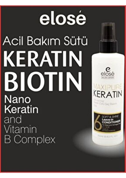 Keratin Durulanmayan Saç Bakım Sütü 250 ml Zulümsüz Formül ile Güçlü Saçlar fiyatları