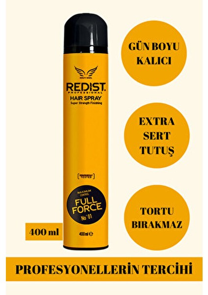 Saç Spreyi Full Force 01 400 ml 12'li modelleri