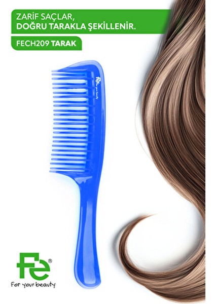 Saç Açma Tarağı 209 Mavi Renkli Plastik Malzeme ile Saç Açma İşlemi İçin Uygun fiyatları