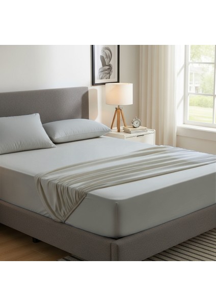 %100 Pamuk Çok Renkli Desenli Lastikli Çarşaf Seti (Çift Kişilik-Modern Tasarım-3 Parça)