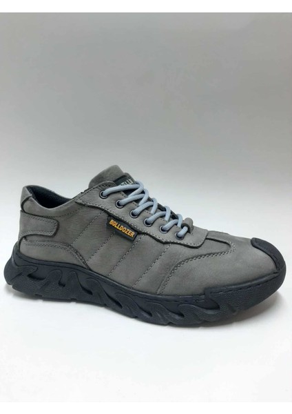 Hakiki Deri Gri Renk Nubuk Bağcıklı Rahat Esnek Kauçuk Tabanlı Dar Kalıp Kışlık Erkek Ayakkabı C-2424004156BULL fiyatları