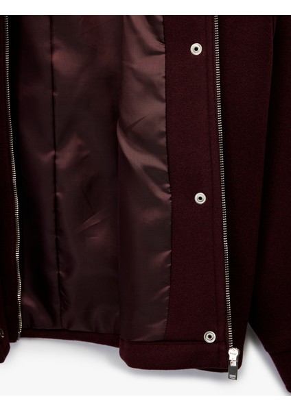 x Melis Ağazat - Uzun Kollu Cepli Fermuarlı Dik Yaka Kaşe Mont fırsatları