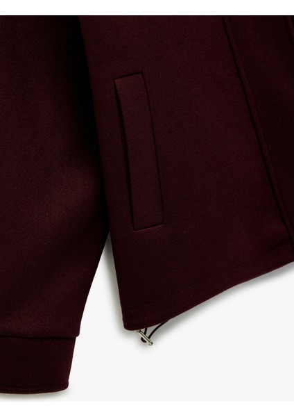 x Melis Ağazat - Uzun Kollu Cepli Fermuarlı Dik Yaka Kaşe Mont indirimleri