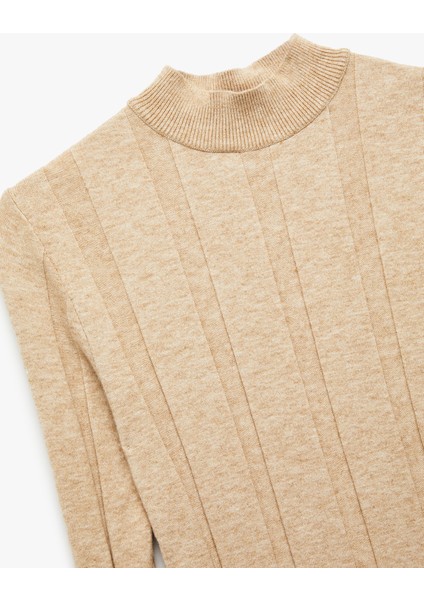 Dik Yaka Uzun Kollu Triko Kazak modelleri