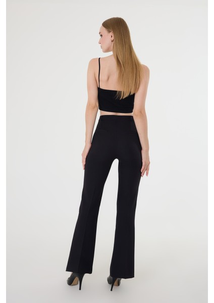 Kadın Siyah Ispanyol Paça Pantolon fiyatları