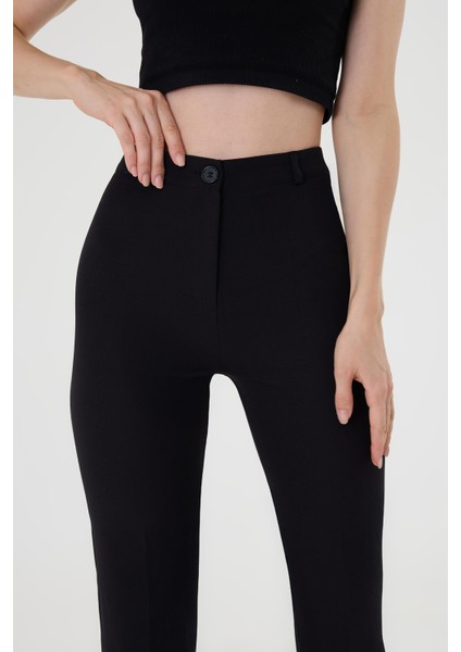 Kadın Siyah Ispanyol Paça Pantolon fırsatları