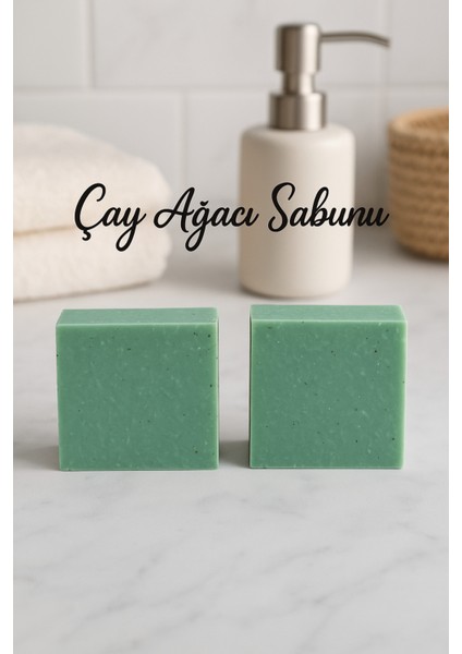 2 Adet Çay Ağacı Sabunu – Akne Karşıtı & Antiseptik Yüz Temizleme Sabunu 110G