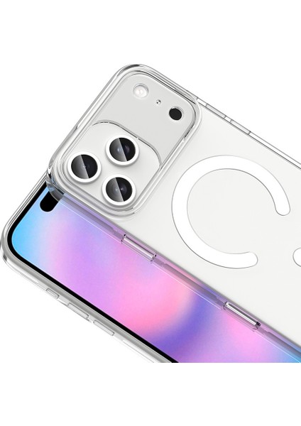iPhone 17 Pro Max Kılıf M-Safe Şarj Özellikli Kamera Korumalı Klcr Kripto Kapak - Şeffaf fırsatları