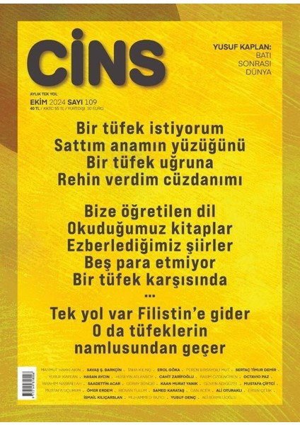 Cins - Ekim 2024 Sayı 109
