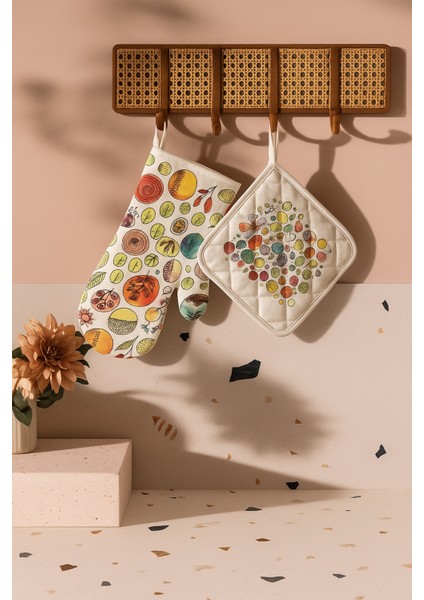 Geometrik Desenli Eldiven Tutaç