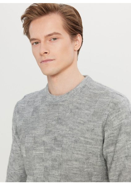 Bisiklet Yaka Standart Gri Melanj Erkek Kazak ACE049261483_GMJ fırsatları