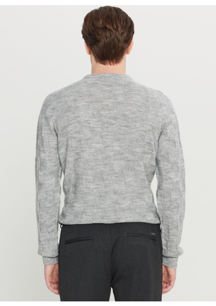 Bisiklet Yaka Standart Gri Melanj Erkek Kazak ACE049261483_GMJ indirimleri