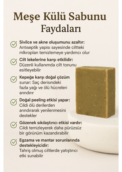 Meşe Külü Sabunu – Derin Temizleyici & Karşıtı Arındırıcı Sabun 110G fırsatları