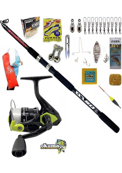 Kendo Sea Power 6000 360CM 100-300GR Oslo Anaconda Profesyonel Sazan Kıyı Olta Takımı Seti