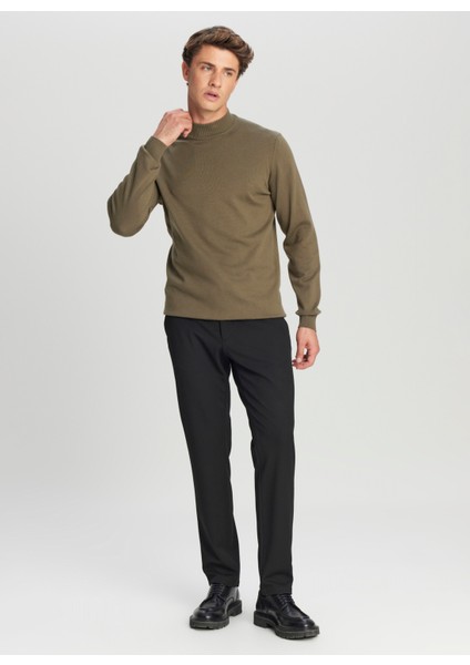 Yarım Balıkçı Yaka Standart Haki Erkek Kazak ACE043261438_HAK fiyatları