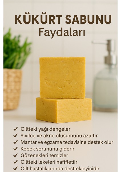 4 Adet Kükürt Sabunu – ve Siyah Nokta Karşıtı Doğal Arındırıcı Sabun 110G fiyatları