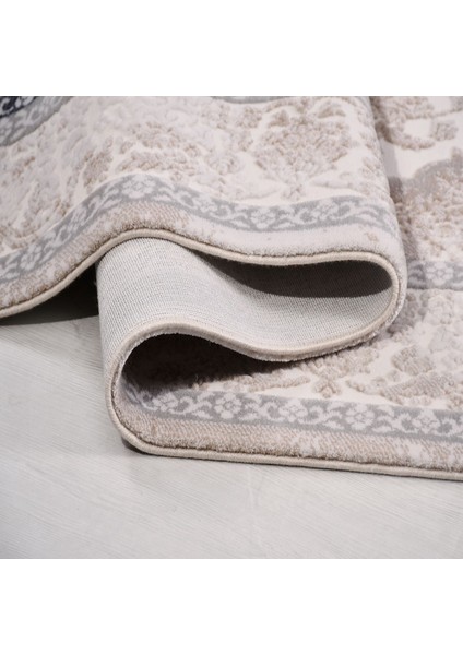 Santorina - Krem Mavi Triko Akrilik Premium Salon, Oturma Odası Halısı - 3100A modelleri