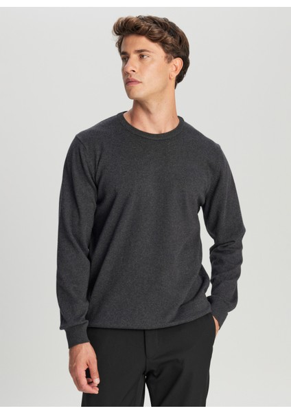 Bisiklet Yaka Standart Antrasit Melanj Erkek Kazak ACE043261432_ANM modelleri