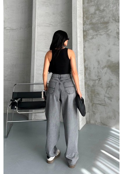 Baggy Jean - Gri- 42 modelleri