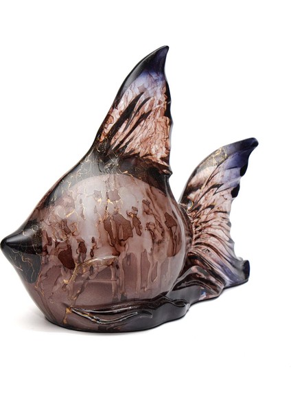 Dekoratif Ocean Art Kahverengi Balık Heykeli (23 Cm) fiyatları