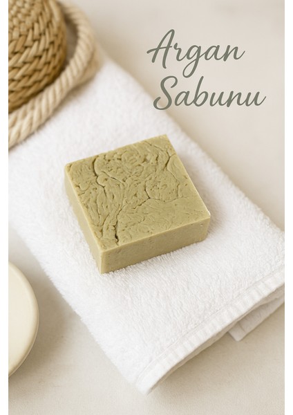 Argan Sabunu – Yoğun Nemlendirici & Cilt Onarıcı El Yapımı Sabun 110G