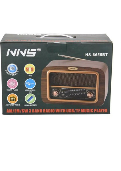 NS-6655BT Nostalji Radyo Kablosuz Hoparlör - Speaker fiyatları