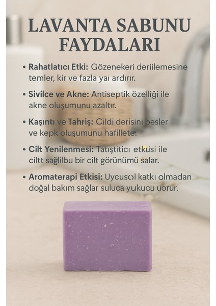2 Adet Lavanta Sabunu – Rahatlatıcı & Cilt Yatıştırıcı Bitkisel El Yapımı Sabun 110G fırsatları