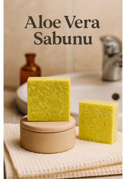 2 Adet Aloe Vera Sabunu – Yatıştırıcı ve Nemlendirici Bitkisel Sabun 110G