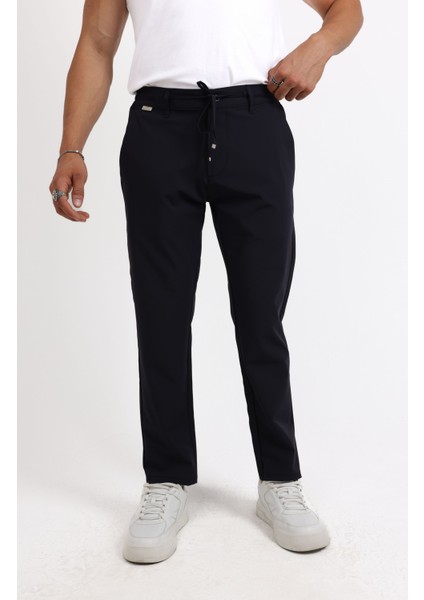 Relaxed Fit (Pilesiz) Lacivert Düz Jogger Pantolon fırsatları