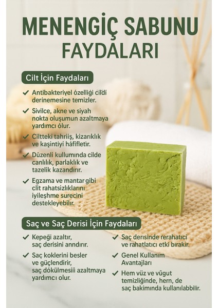 2 Adet Menengiç Sabunu – Cildi Besleyen ve Yumuşatan Bitkisel Sabun 110G fırsatları